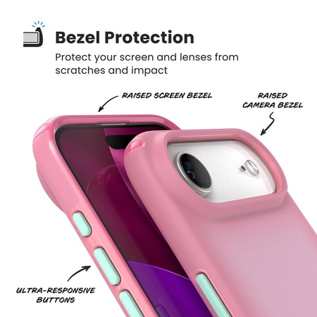 Speck Presidio Lux MagSafe - Etui iPhone Air (Ibis Pink / Dark Ibis / Kanon Green)