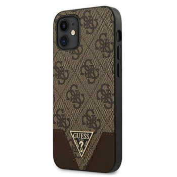 Guess 4G Triangle Collection - Etui iPhone 12 mini (brązowy)