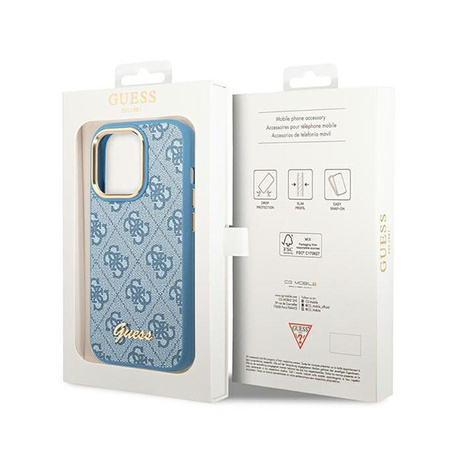Guess 4G Metal Camera Outline Case – Etui iPhone 14 Pro Max (niebieski)