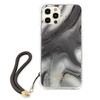 Guess Marble with cord - Etui iPhone 12 / iPhone 12 Pro (szary)