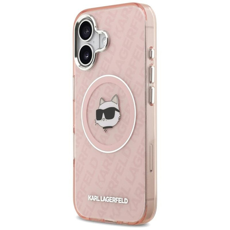 Karl Lagerfeld IML Choupette Head Logo MagSafe - Etui iPhone 17 (różowy)