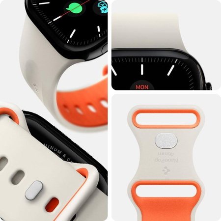 Spigen Nano Pop - Pasek do Apple Watch 44/45/46/49 mm (Orange Beige)