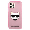 Karl Lagerfeld Choupette Head Glitter - Etui iPhone 12 / iPhone 12 Pro (różowy)