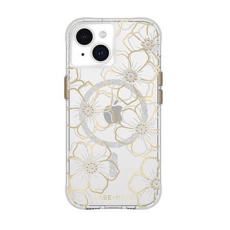 Case-Mate Floral Gems MagSafe - Etui iPhone 15 (Gold)