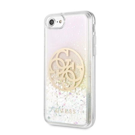 Guess Gradient Liquid Glitter Circle Logo - Etui iPhone SE 2020 / 8 / 7