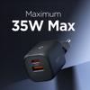 Spigen Essential EE352EU GaN Pro - Ładowarka sieciowa USB-C + USB-A 35W (Black)