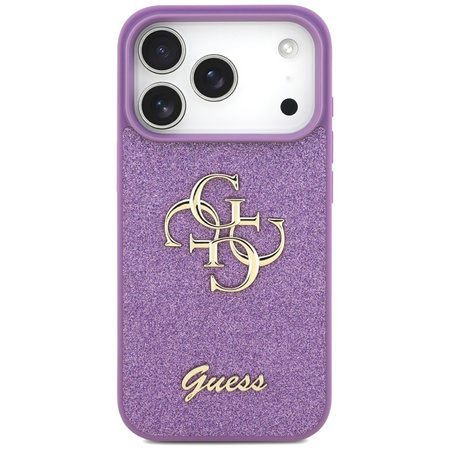Guess Fixed Glitter Big 4G - Etui iPhone 17 Pro (liliowy)