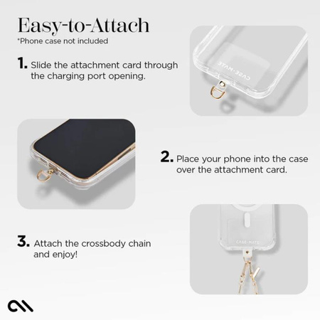 Case-Mate Phone Crossbody Chain – Smycz / Łańcuszek na ramię do telefonu (Gold)