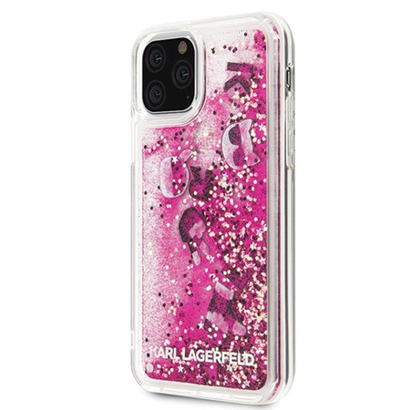 Karl Lagerfeld Glitter Liquid Floatting Charms - Etui iPhone 11 Pro (Pink Floatting Charms)