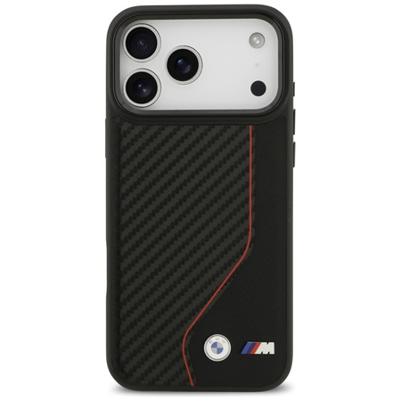 BMW M Carbon Line & Logo MagSafe - Etui iPhone 17 Pro Max (czerwony)
