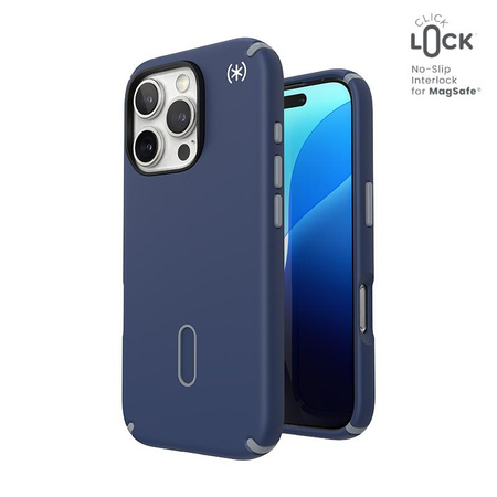 Speck Presidio2 Pro ClickLock & MagSafe - Etui iPhone 16 Pro (Coastal Blue / Dust Grey / White)