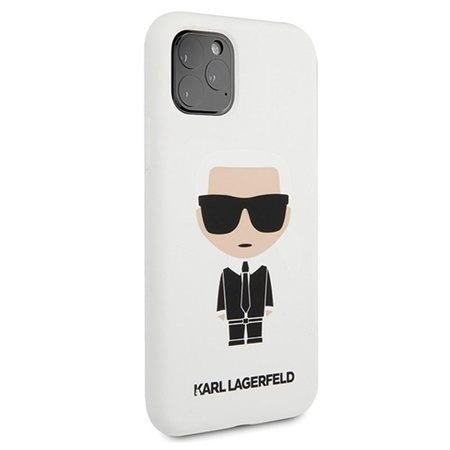 Karl Lagerfeld Fullbody Silicone Iconic - Etui iPhone 11 Pro Max (White)