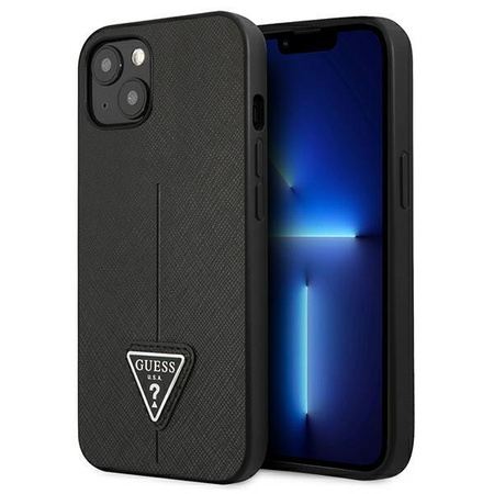 Guess Saffiano Triangle Logo Case – Etui iPhone 13 (czarny)