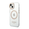 Guess Metal Outline Magsafe - Etui iPhone 14 (przezroczysty)
