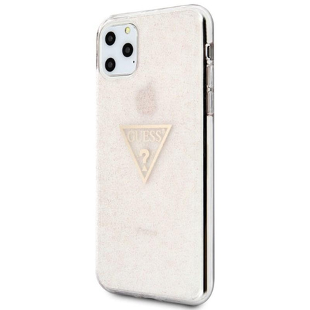 Guess Solid Glitter Triangle - Etui iPhone 11 Pro Max (Pink)