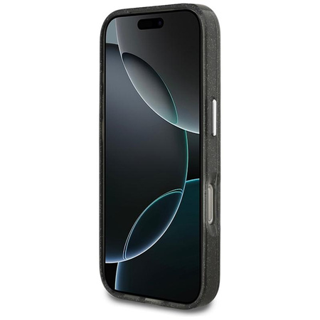 Karl Lagerfeld IML Glitter Karl & Choupette Heads Logo MagSafe - Etui iPhone 17 Pro (czarny)