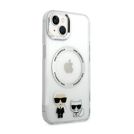 Karl Lagerfeld Karl & Choupette Aluminium MagSafe - Etui iPhone 14 (przezroczysty)