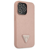 Guess Saffiano Triangle Logo Case – Etui iPhone 13 Pro Max (różowy)