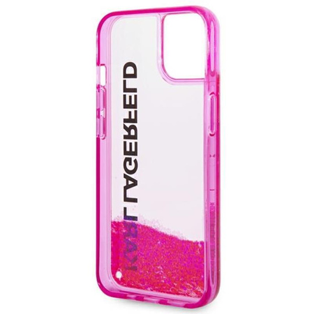 Karl Lagerfeld Liquid Glitter Translucent Elongated Logo Case – Etui iPhone 14 (różowy)