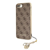 Guess 4G Charms Collection - Etui iPhone 8 Plus / 7 Plus z zawieszką (brązowy)