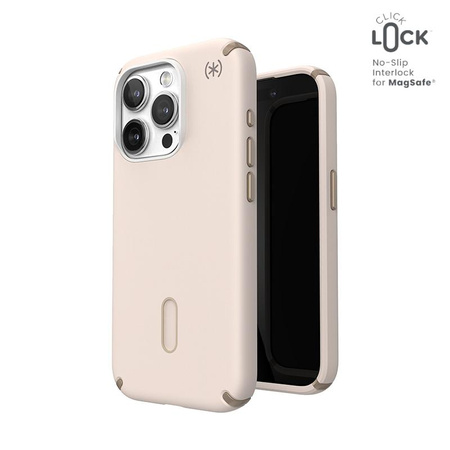 Speck Presidio2 Pro ClickLock & MagSafe - Etui iPhone 15 Pro (Bleached Bone / Heirloom Gold / Hazel Brown)