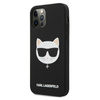 Karl Lagerfeld Choupette Head Silicone - Etui iPhone 12 / iPhone 12 Pro (czarny)