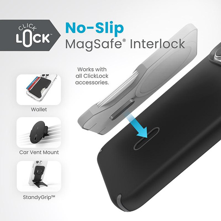 Speck Presidio2 Pro ClickLock & MagSafe - Etui iPhone 15 Pro Max (Black/Slate Grey/White)