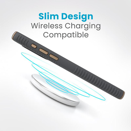 Speck Presidio2 Grip - Etui iPhone 15 Pro Max (Charcoal Grey / Cool Bronze / White)