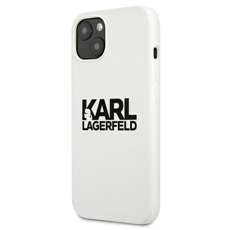 Karl Lagerfeld Silicone Stack Logo - Etui iPhone 13 (biały)