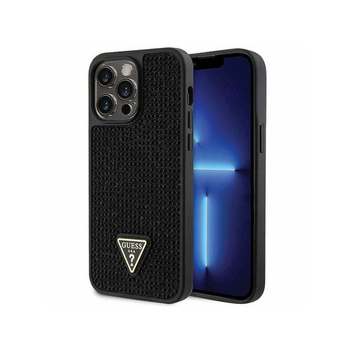 Guess Rhinestone Triangle - Etui iPhone 14 Pro Max (czarny)