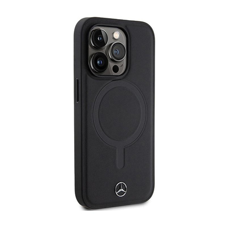 Mercedes Smooth Leather MagSafe - Etui iPhone 14 Pro (czarny)