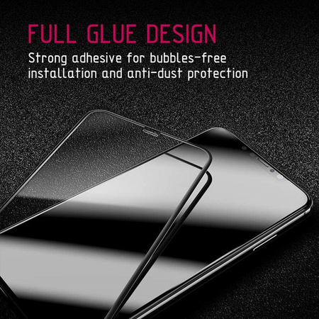 Crong Edge Glass 4D Full Glue - Szkło hartowane na cały ekran iPhone 11 Pro Max / iPhone Xs Max