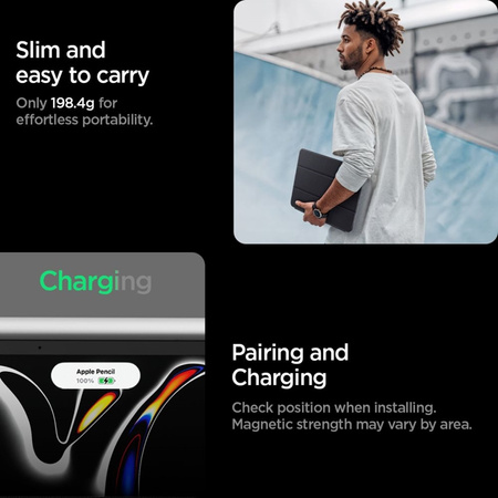 Spigen Liquid Air Folio - Etui do iPad Pro 11" (M5, 2025 / M4, 2024) (Black)