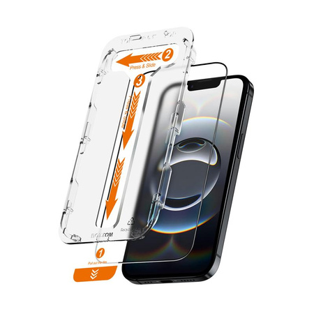 Crong EasyShield 2-Pack - Szkło hartowane iPhone 14 / iPhone 13 / iPhone 13 Pro (2 sztuki)