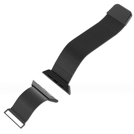 Puro Milanese Magnetic Band - Pasek ze stali nierdzewnej do Apple Watch 42/44/45/49 mm (czarny)