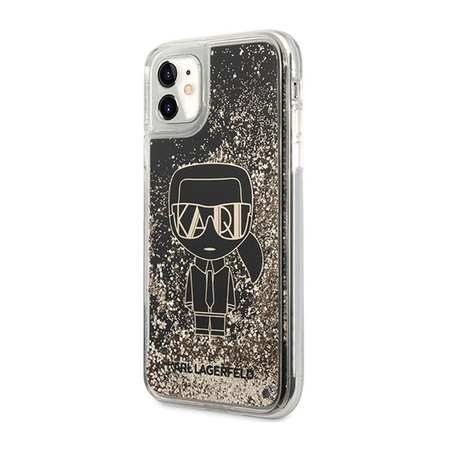 Karl Lagerfeld Liquid Glitter Gatsby - Etui iPhone 11 (czarny)