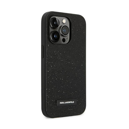 Karl Lagerfeld Glitter Plaque Logo - Etui iPhone 14 Pro Max (czarny)