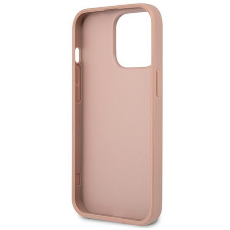 Guess Saffiano Triangle Logo Case – Etui iPhone 13 Pro Max (różowy)