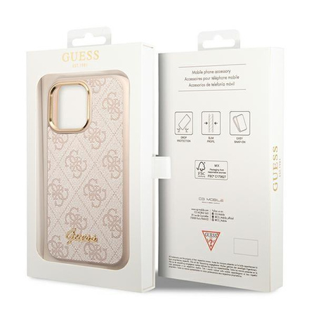 Guess 4G Metal Camera Outline Case – Etui iPhone 14 Pro Max (Różowy)