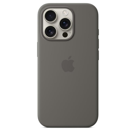 Apple Silicone Case - Silikonowe etui z MagSafe do iPhone 16 Pro (górska szarość)
