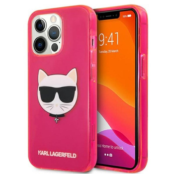 Karl Lagerfeld Choupette Head - Etui iPhone 13 Pro Max (fluo różowy)