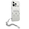 Guess Peony Chain Handle - Etui iPhone 13 Pro Max (srebrny)