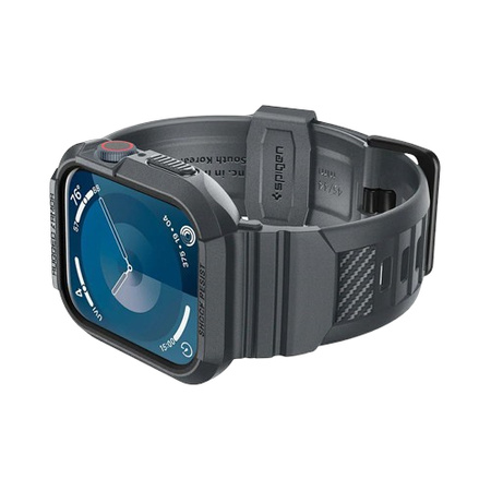 Spigen Rugged Armor Pro - Pasek z obudową do Apple Watch 4/5/6/7/8/9/SE 44/45 mm (Dark Grey)