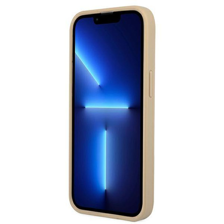 Guess Saffiano Triangle Logo Case – Etui iPhone 13 (beżowy)