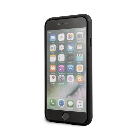 Guess Marble Glass Gold Glitter - Etui iPhone SE 2020 / 8 / 7 (Biały)