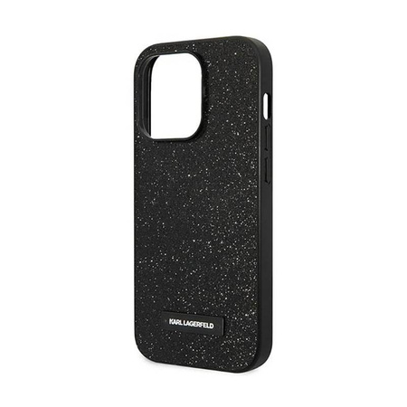 Karl Lagerfeld Glitter Plaque Logo - Etui iPhone 14 Pro Max (czarny)