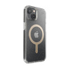 Speck Presidio Perfect-Clear with Glitter + MagSafe - Etui iPhone 14 / iPhone 13 z powłoką MICROBAN (Clear / Gold Glitter)