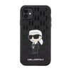 Karl Lagerfeld NFT Saffiano Monogram Ikonik - Etui iPhone 11 (Czarny)