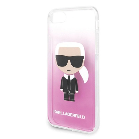 Karl Lagerfeld Iconic Karl Gradient - Etui iPhone SE 2020 / 8 / 7 (różowy)