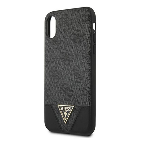 Guess 4G Triangle Collection - Etui iPhone Xs / X (szary)